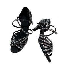 SANDY BLACK DIAMANTE - 2.5 INCH HEEL